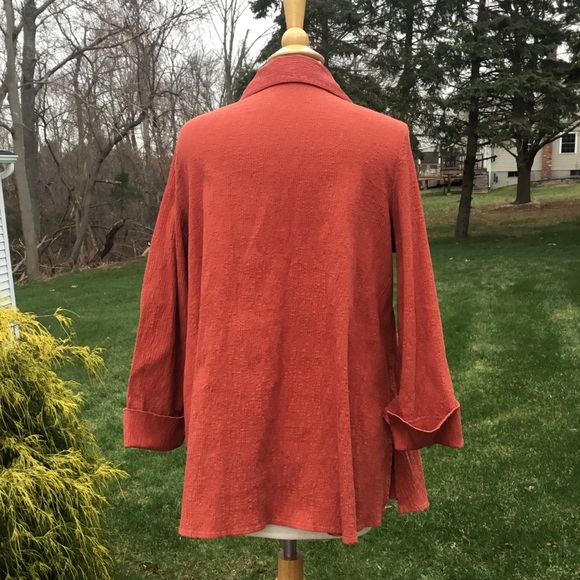 Marla Wynne Textured Button Down Tunic Shirt - Picture 3 of 11